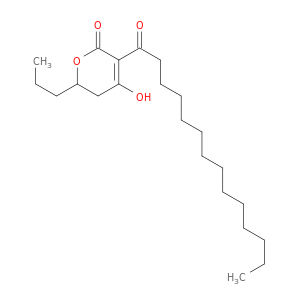 2H-Pyran-2-one, 5,6-dihydro-4-hydroxy-3-(1-oxotetradecyl)-6-propyl-