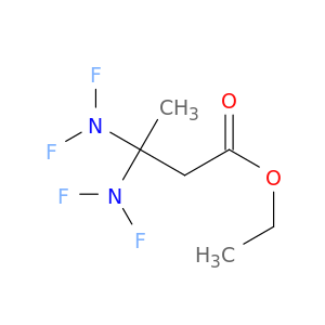 Butanoic acid, 3,3-bis(difluoroamino)-, ethyl ester