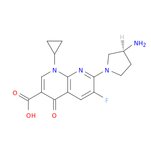 1,8-Naphthyridine-3-carboxylicacid, 7-[(3S)-3-amino-1-pyrrolidinyl]-1-cyclopropyl-6-fluoro-1,4-dihydro-4-oxo-