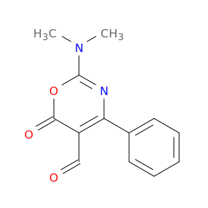 6H-1,3-Oxazine-5-carboxaldehyde, 2-(dimethylamino)-6-oxo-4-phenyl-
