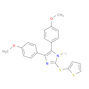 1H-Imidazole, 4,5-bis(4-methoxyphenyl)-2-(2-thienylthio)-