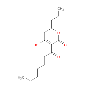 2H-Pyran-2-one, 5,6-dihydro-4-hydroxy-3-(1-oxoheptyl)-6-propyl-