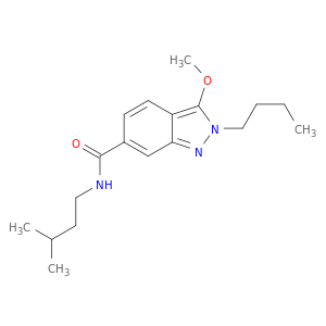2H-Indazole-6-carboxamide, 2-butyl-3-methoxy-N-(3-methylbutyl)-