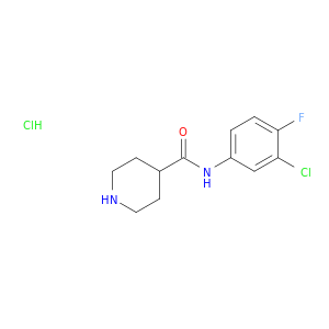 N-(3-chloro-4-fluorophenyl)piperidine-4-carboxamide hydrochloride