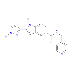 1H-Indole-5-carboxamide, 2-(1H-pyrazol-3-yl)-N-(4-pyridinylmethyl)-