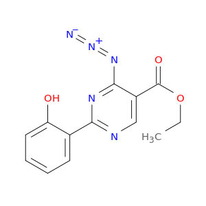 5-Pyrimidinecarboxylic acid, 4-azido-2-(2-hydroxyphenyl)-, ethyl ester