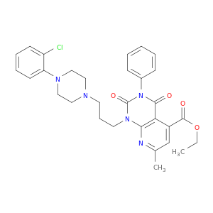 Pyrido[2,3-d]pyrimidine-5-carboxylicacid,1-[3-[4-(2-chlorophenyl)-1-piperazinyl]propyl]-1,2,3,4-tetrahydro-7-methyl-2,4-dioxo-3-phenyl-,ethyl ester