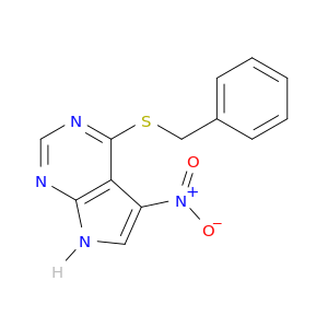7H-Pyrrolo[2,3-d]pyrimidine,5-nitro-4-[(phenylmethyl)thio]-