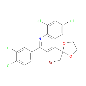 Quinoline,4-[2-(bromomethyl)-1,3-dioxolan-2-yl]-6,8-dichloro-2-(3,4-dichlorophenyl)-