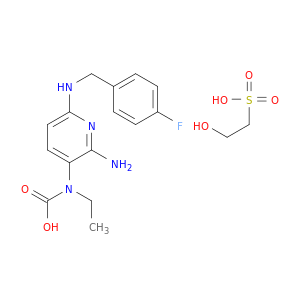 Ethanesulfonic acid, 2-hydroxy-, compd. with ethyl[2-amino-6-[[(4-fluorophenyl)methyl]amino]-3-pyridinyl]carbamate