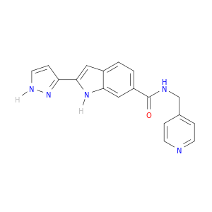 1H-Indole-6-carboxamide, 2-(1H-pyrazol-3-yl)-N-(4-pyridinylmethyl)-
