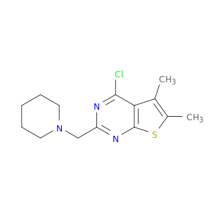 1-({4-Chloro-5,6-dimethylthieno[2,3-d]pyrimidin-2-yl}methyl)piperidine