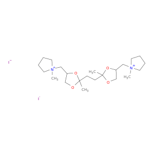 Pyrrolidinium,1,1'-[1,2-ethanediylbis[(2-methyl-1,3-dioxolane-2,4-diyl)methylene]]bis[1-methyl-,diiodide (9CI)