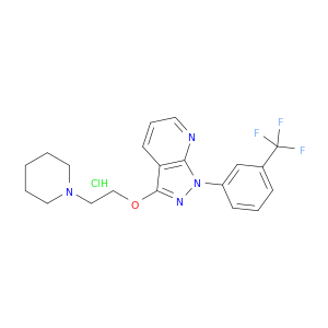 3-[2-(piperidin-1-yl)ethoxy]-1-[3-(trifluoromethyl)phenyl]-1h-pyrazolo[3,4-b]pyridine hydrochloride(1:1)