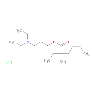 3-(diethylamino)propyl 2-ethyl-2-methylhexanoate hydrochloride(1:1)