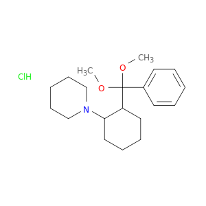 Piperidine, 1-[2-(p,a-dimethoxybenzyl)cyclohexyl]-,hydrochloride, cis-erythro-(-)- (8CI)