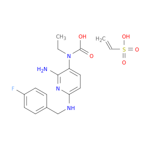 Ethenesulfonic acid, compd. with ethyl[2-amino-6-[[(4-fluorophenyl)methyl]amino]-3-pyridinyl]carbamate