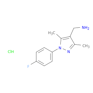 1H-吡唑-4-甲烷胺,1-(4-氟苯基)-3,5-二甲基-,盐酸盐(1：1)