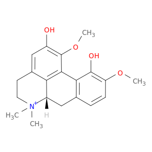 4H-Dibenzo(de,g)quinolinium, 5,6,6a,7-tetrahydro-2,11-dihydroxy-1,10-dimethoxy-6,6-dimethyl-, (S)-