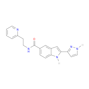 1H-Indole-5-carboxamide, 2-(1H-pyrazol-3-yl)-N-[2-(2-pyridinyl)ethyl]-