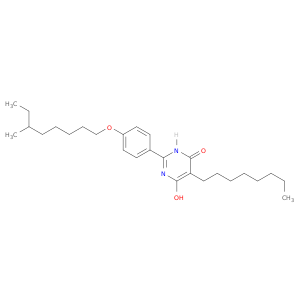4(1H)-Pyrimidinone, 6-hydroxy-2-[4-[(6-methyloctyl)oxy]phenyl]-5-octyl-