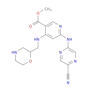 Methyl 6-((5-cyanopyrazin-2-yl)amino)-4-((morpholin-2-ylmethyl)amino)nicotinate