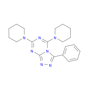1,2,4-Triazolo[4,3-a][1,3,5]triazine,3-phenyl-5,7-di-1-piperidinyl-
