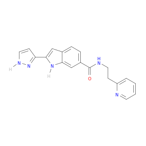 1H-Indole-6-carboxamide, 2-(1H-pyrazol-3-yl)-N-[2-(2-pyridinyl)ethyl]-