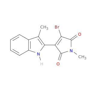 1H-Pyrrole-2,5-dione, 3-bromo-1-methyl-4-(3-methyl-1H-indol-2-yl)-