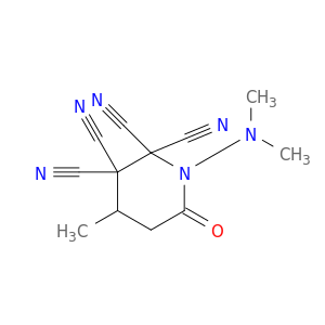 2,2,3,3-Piperidinetetracarbonitrile, 1-(dimethylamino)-4-methyl-6-oxo-