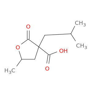 3-Furancarboxylic acid, tetrahydro-5-methyl-3-(2-methylpropyl)-2-oxo-