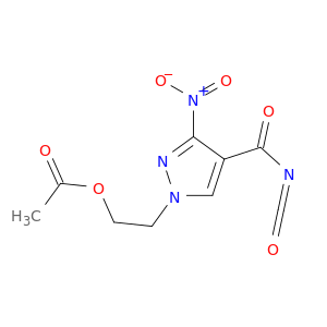 1H-Pyrazole-4-carbonyl isocyanate, 1-[2-(acetyloxy)ethyl]-3-nitro-