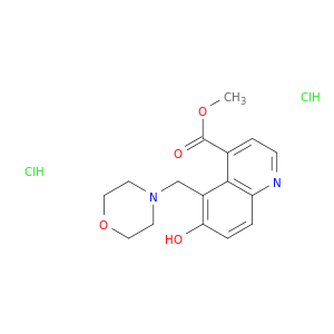 4-喹啉羧酸,6-羟基-5-(4-吗啉基甲基)-,甲酯,盐酸甲酯(1：2)