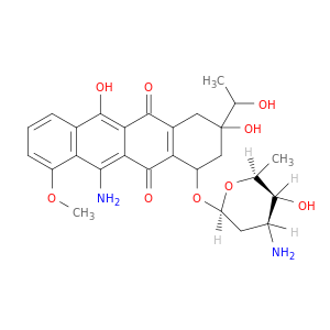 11-amino-1-[(2S,4S,5S,6S)-4-amino-5-hydroxy-6-methyl-oxan-2-yl]oxy-3,6-dihydroxy-3-(1-hydroxyethyl)-10-methoxy-2,4-dihydro-1H-tetracene-5,12-dione