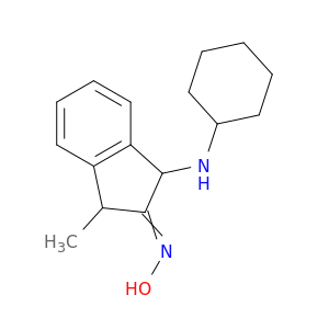 2H-Inden-2-one, 1-(cyclohexylamino)-1,3-dihydro-3-methyl-, oxime