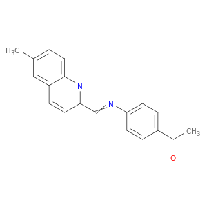 Ethanone, 1-[4-[[(6-methyl-2-quinolinyl)methylene]amino]phenyl]-
