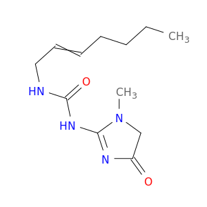 Urea, N-(4,5-dihydro-1-methyl-4-oxo-1H-imidazol-2-yl)-N'-2-heptenyl-