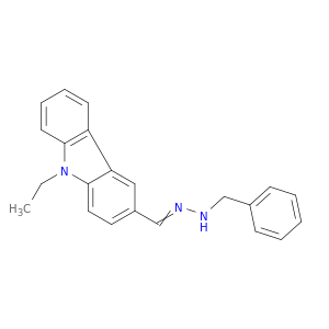 9H-Carbazole-3-carboxaldehyde,9-ethyl-, 2-(phenylmethyl)hydrazone
