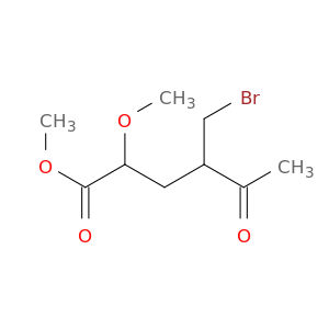 Hexanoic acid, 4-(bromomethyl)-2-methoxy-5-oxo-, methyl ester