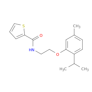 N-[2-(5-METHYL-2-PROPAN-2-YL-PHENOXY)ETHYL]THIOPHENE-2-CARBOXAMIDE