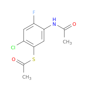 Ethanethioic acid, S-[5-(acetylamino)-2-chloro-4-fluorophenyl] ester