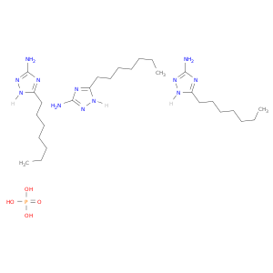 1H-1,2,4-Triazol-3-amine, 5-heptyl-, phosphate (3:1)