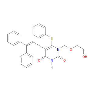 2,4(1H,3H)-Pyrimidinedione,5-(2,2-diphenylethenyl)-1-[(2-hydroxyethoxy)methyl]-6-(phenylthio)-