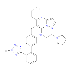 Pyrazolo[1,5-a]pyrimidin-7-amine,5-propyl-N-[2-(1-pyrrolidinyl)ethyl]-6-[[2'-(2H-tetrazol-5-yl)[1,1'-biphenyl]-4-yl]methyl]-