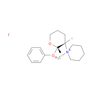 Piperidinium,1-methyl-1-(tetrahydro-2-phenoxy-2H-pyran-3-yl)-, iodide, cis- (9CI)