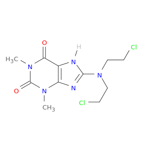 1H-Purine-2,6-dione,8-[bis(2-chloroethyl)amino]-3,9-dihydro-1,3-dimethyl-