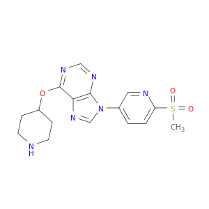 9H-嘌呤,9-[6-(甲基磺酰基)-3-吡啶基]-6-(4-哌啶氧基)-
