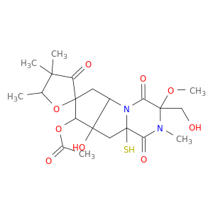 8a-hydroxy-3-(hydroxymethyl)-3-methoxy-2,4',4',5'-tetramethyl-1,3',4-trioxo-9a-sulfanyldodecahydro-3'h-spiro[cyclopenta[4,5]pyrrolo[1,2-a]pyrazine-7,2'-furan]-8-yl acetate