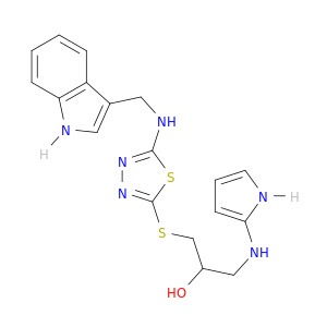 2-Propanol,1-[[5-[(1H-indol-3-ylmethyl)amino]-1,3,4-thiadiazol-2-yl]thio]-3-(1H-pyrrol-2-ylamino)-