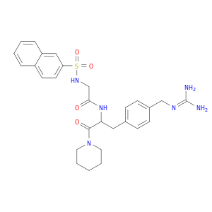 N-[3-[4-[(diaminomethylideneamino)methyl]phenyl]-1-oxo-1-(1-piperidyl)propan-2-yl]-2-(naphthalen-2-ylsulfonylamino)acetamide